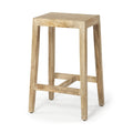 Tabouret de comptoir sans dossier en bois et métal style ferme pour salle à manger