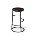 Tabouret de comptoir sans accoudoirs, moderne, en bois et métal, pour salle à manger