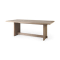 Table de salle à manger contemporaine en bois et métal avec piètement élégant