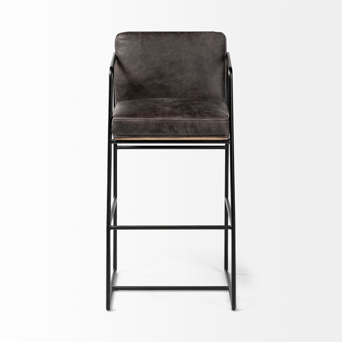 Tabouret de comptoir moderne en métal rembourré avec coussin pour salle à manger