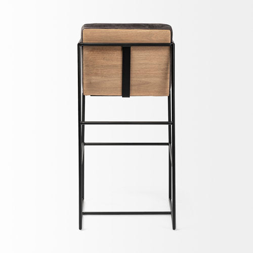 Tabouret de comptoir moderne en métal rembourré avec coussin pour salle à manger