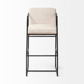 Tabouret de comptoir moderne en métal rembourré avec coussin pour salle à manger