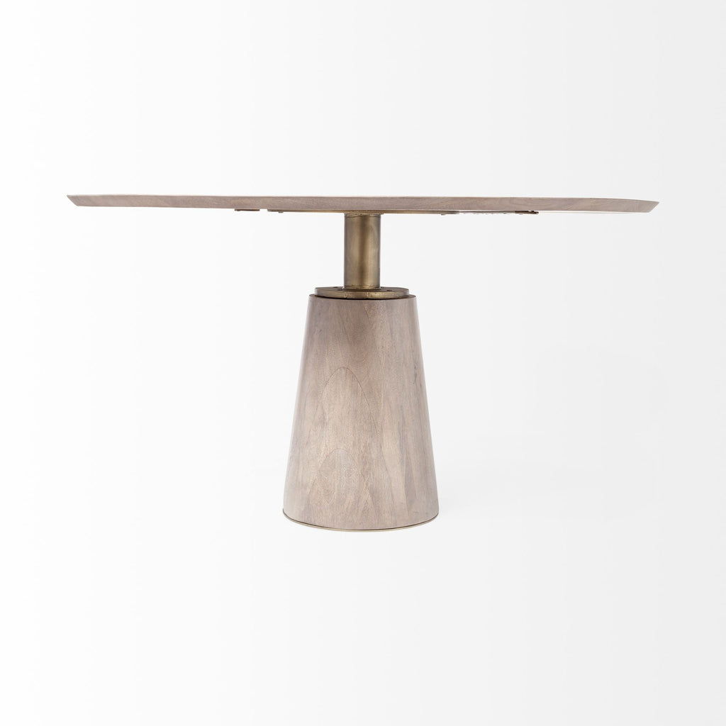 Modern Wood & Metal Rectangular Dining Table for Dining Room