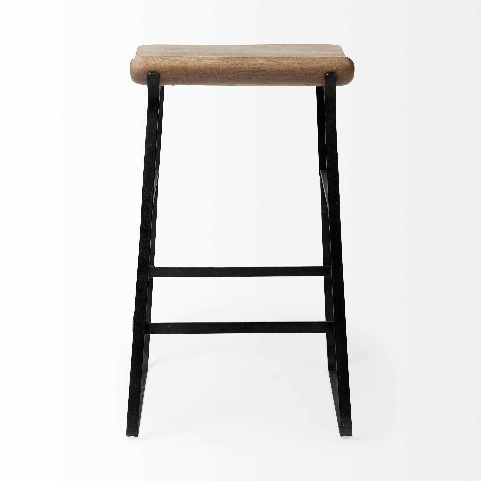 Tabouret de bar/comptoir moderne en bois et métal sans accoudoirs pour salle à manger