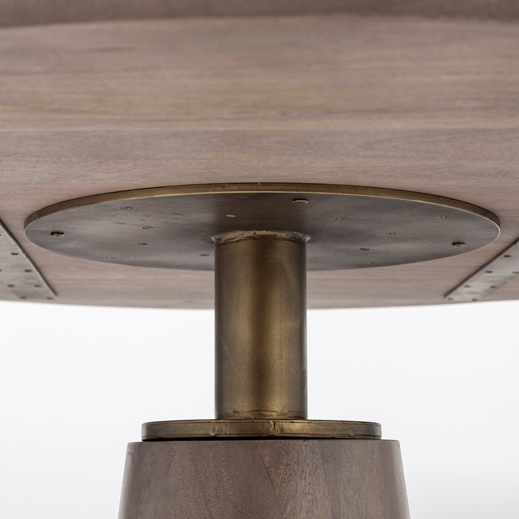 Modern Wood & Metal Rectangular Dining Table for Dining Room