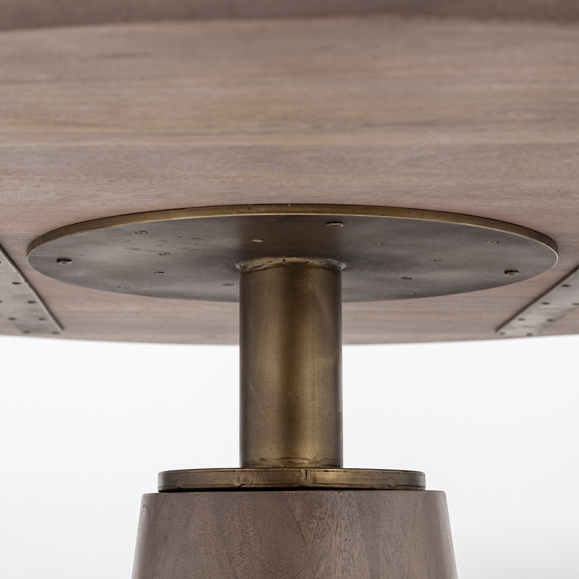 Modern Wood & Metal Rectangular Dining Table for Dining Room