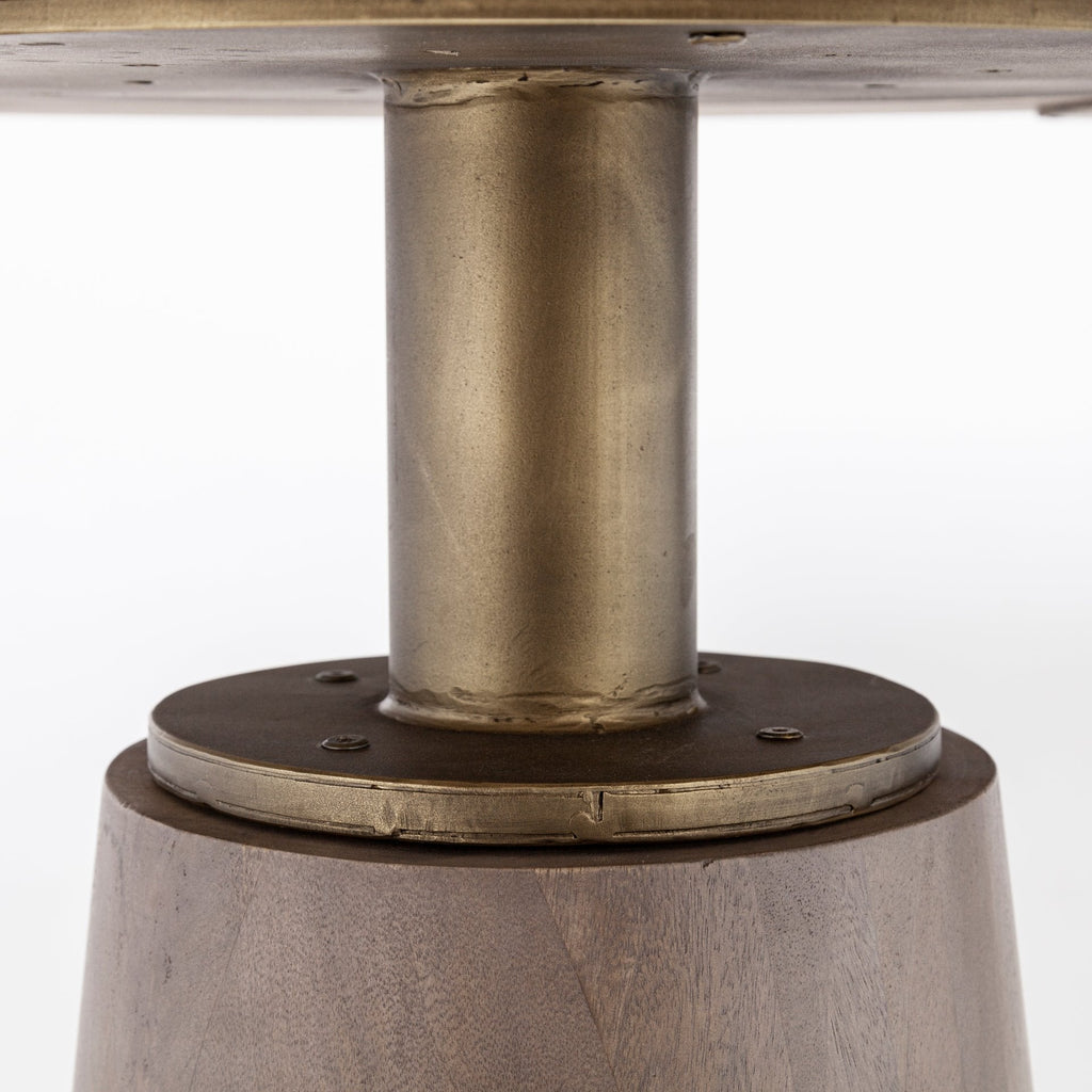 Modern Wood & Metal Rectangular Dining Table for Dining Room