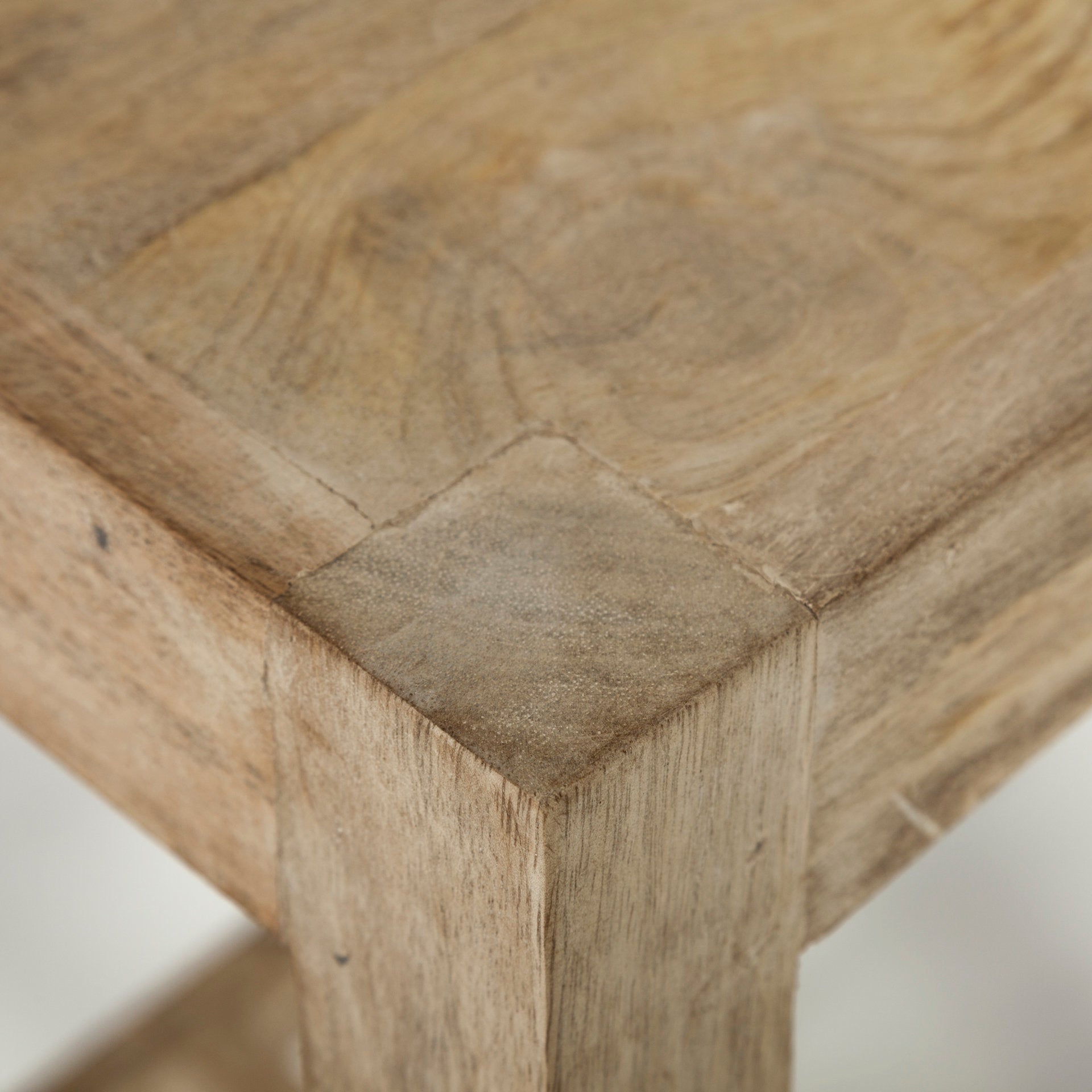 Farmhouse Wood & Metal Armless Counter Stool for Dining Room