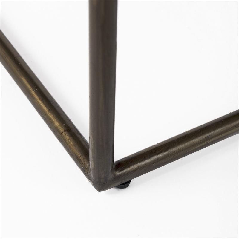 Tabouret de comptoir industriel sans accoudoirs en cuir et métal avec coussin pour salle à manger