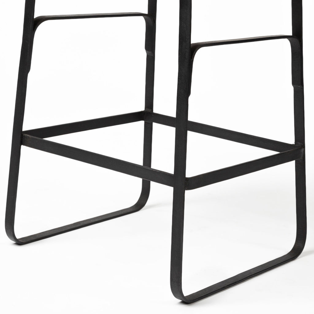 Tabouret de bar/comptoir moderne en bois et métal sans accoudoirs pour salle à manger