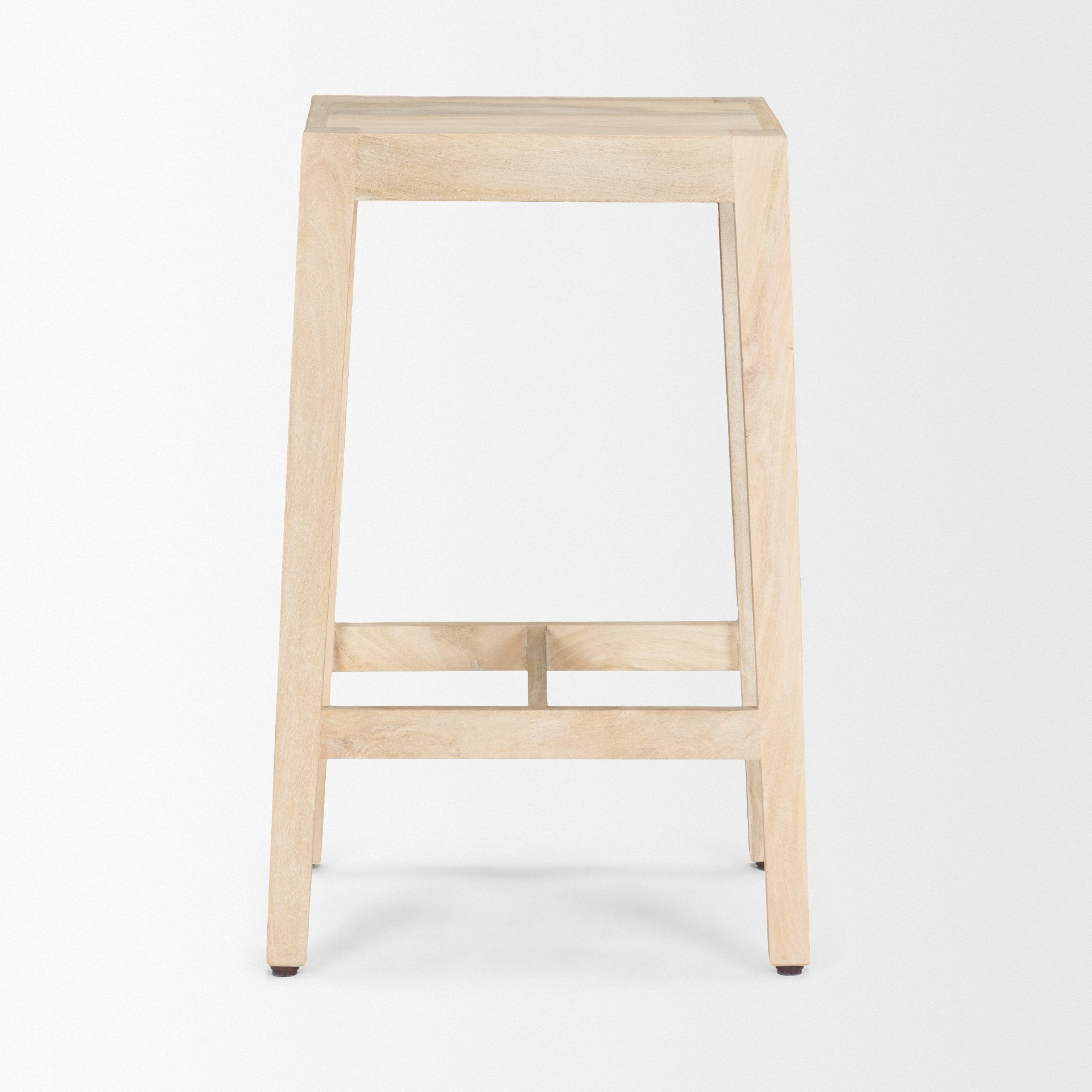 Tabouret de comptoir sans dossier en bois et métal style ferme pour salle à manger