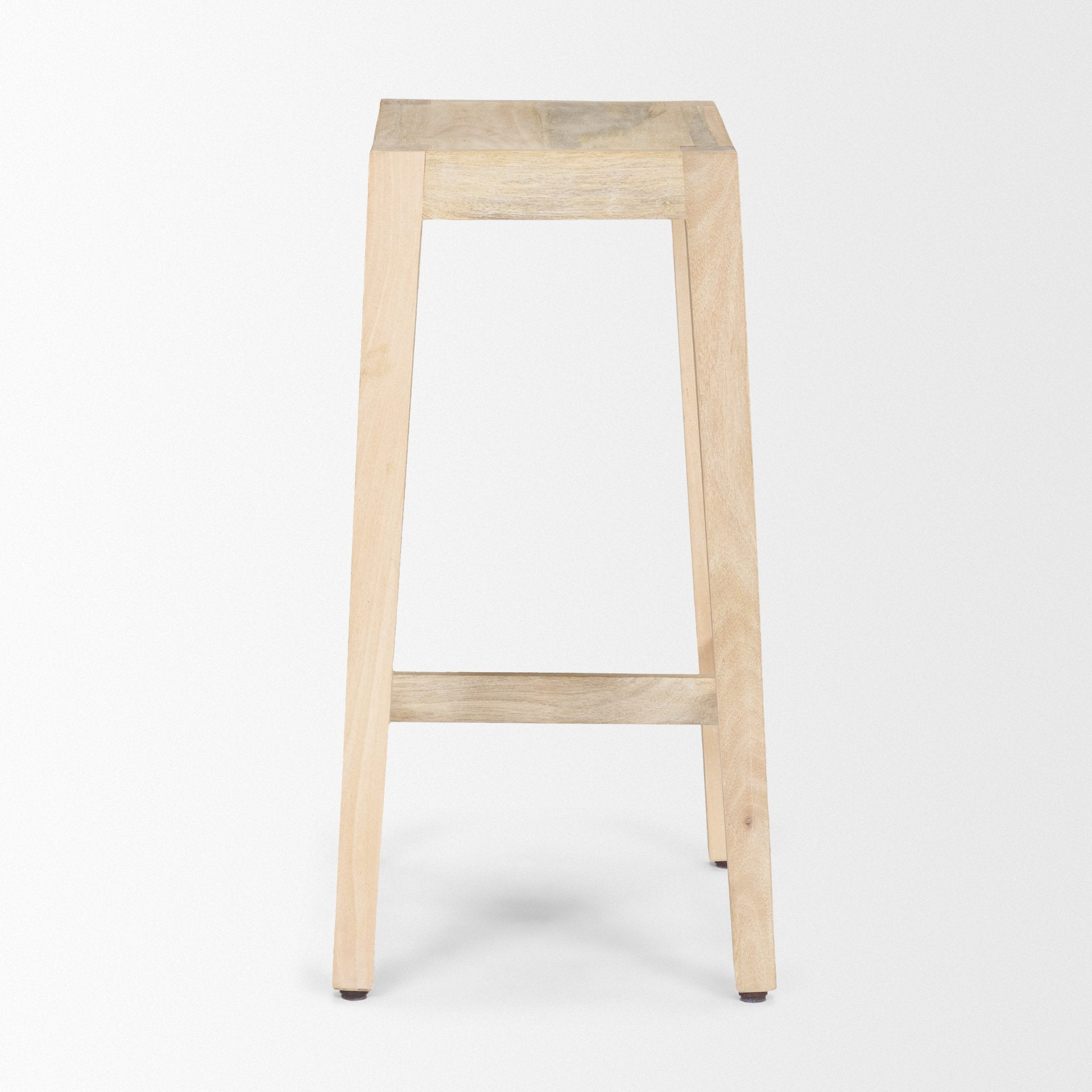 Tabouret de comptoir sans dossier en bois et métal style ferme pour salle à manger