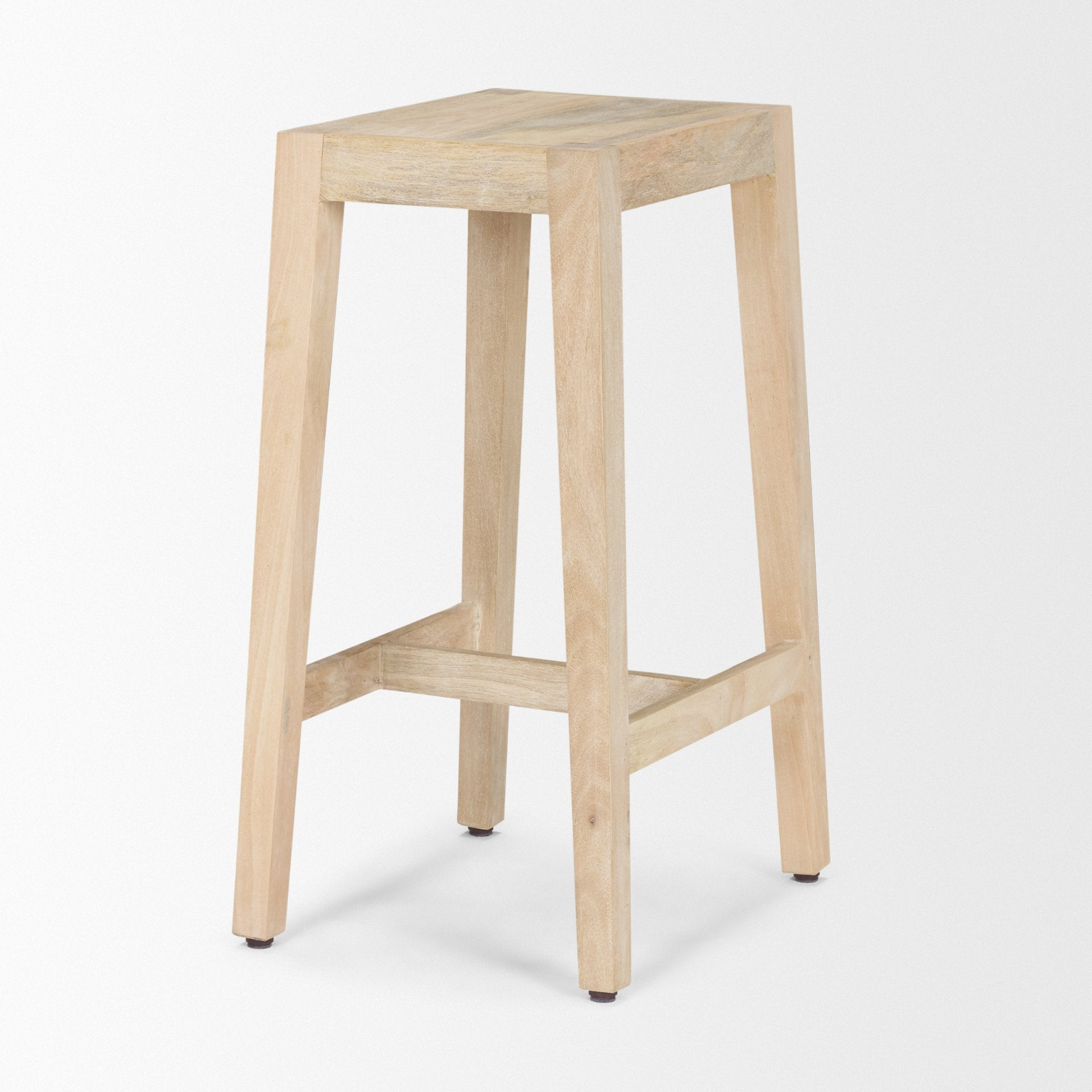 Tabouret de comptoir sans dossier en bois et métal style ferme pour salle à manger