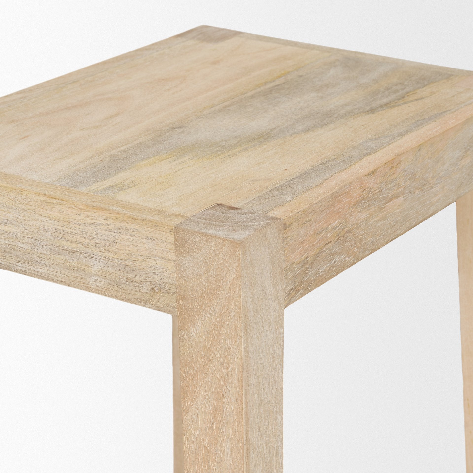 Tabouret de comptoir sans dossier en bois et métal style ferme pour salle à manger
