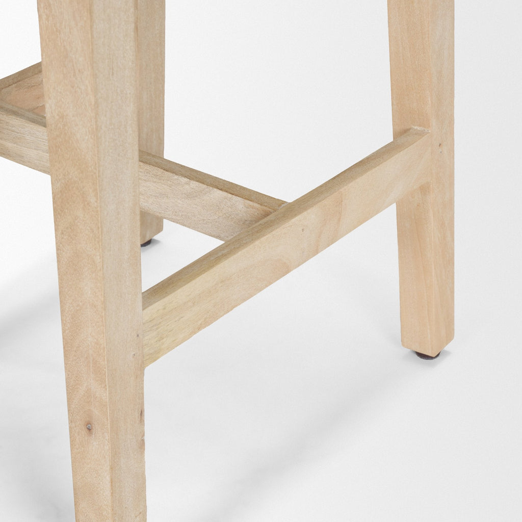 Tabouret de comptoir sans dossier en bois et métal style ferme pour salle à manger