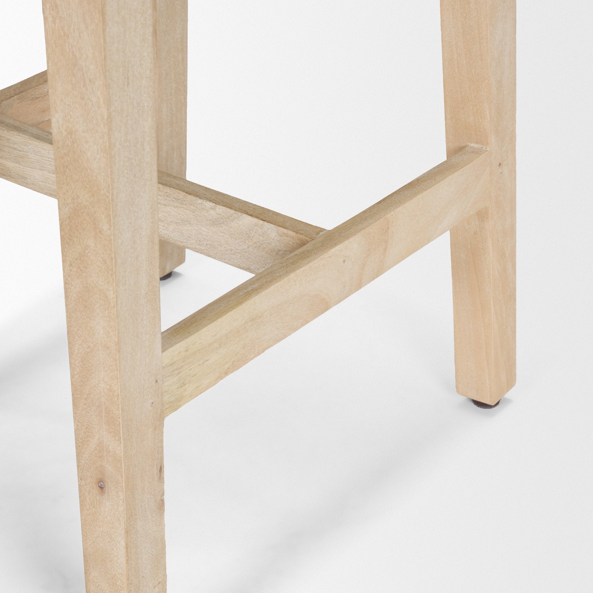 Tabouret de comptoir sans dossier en bois et métal style ferme pour salle à manger