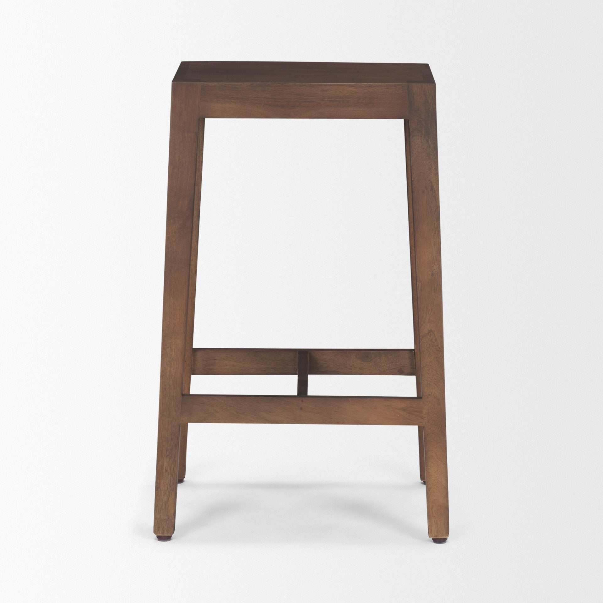 Tabouret de comptoir sans dossier en bois et métal style ferme pour salle à manger