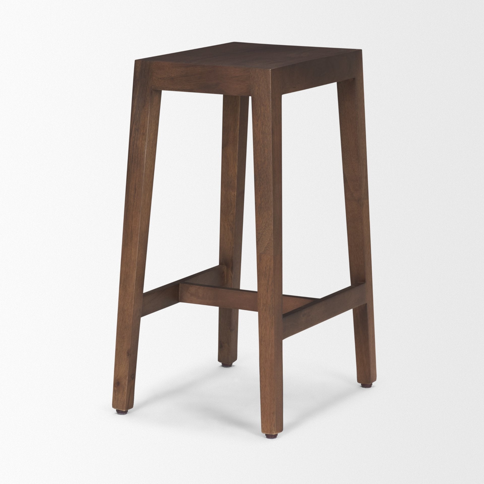 Tabouret de comptoir sans dossier en bois et métal style ferme pour salle à manger