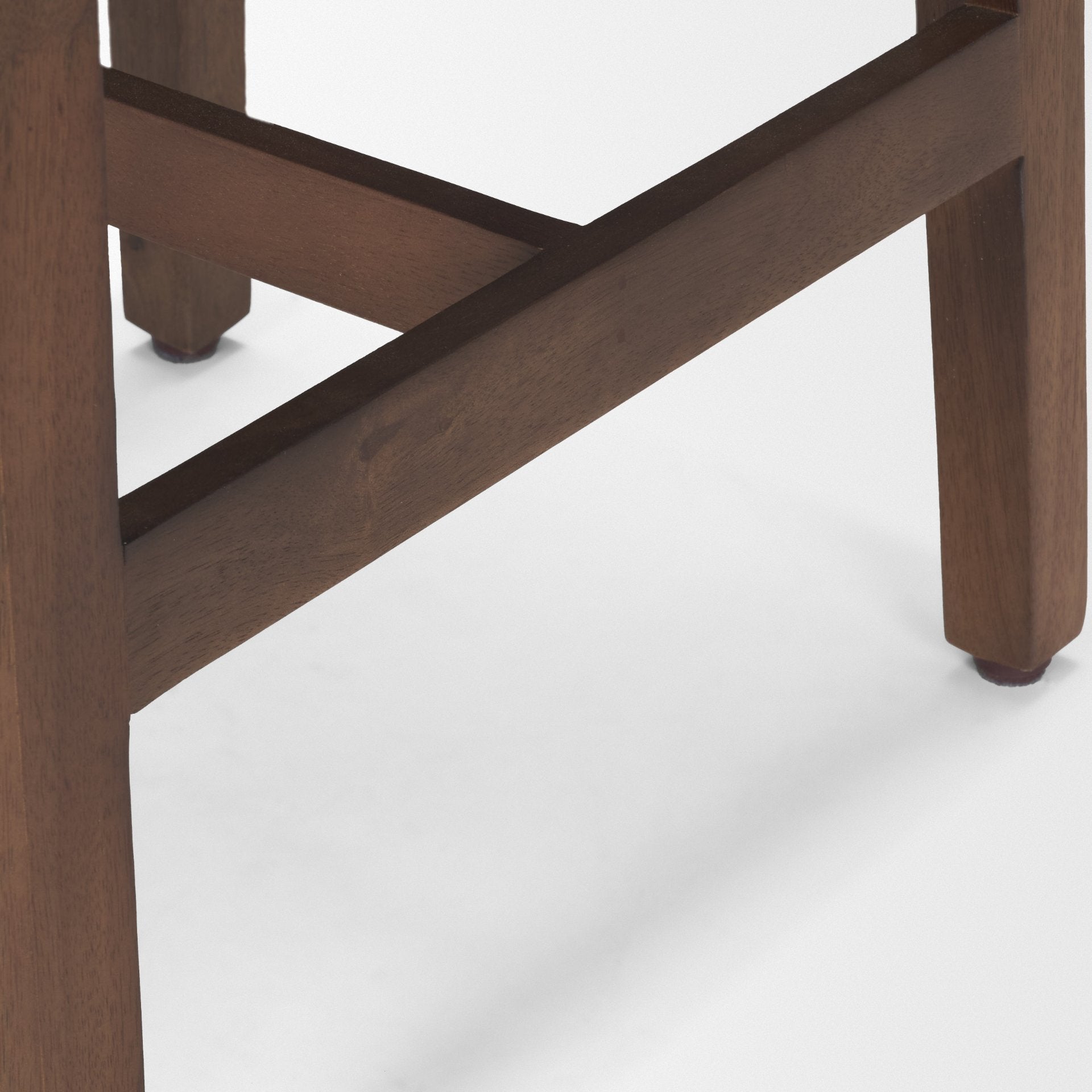 Tabouret de comptoir sans dossier en bois et métal style ferme pour salle à manger