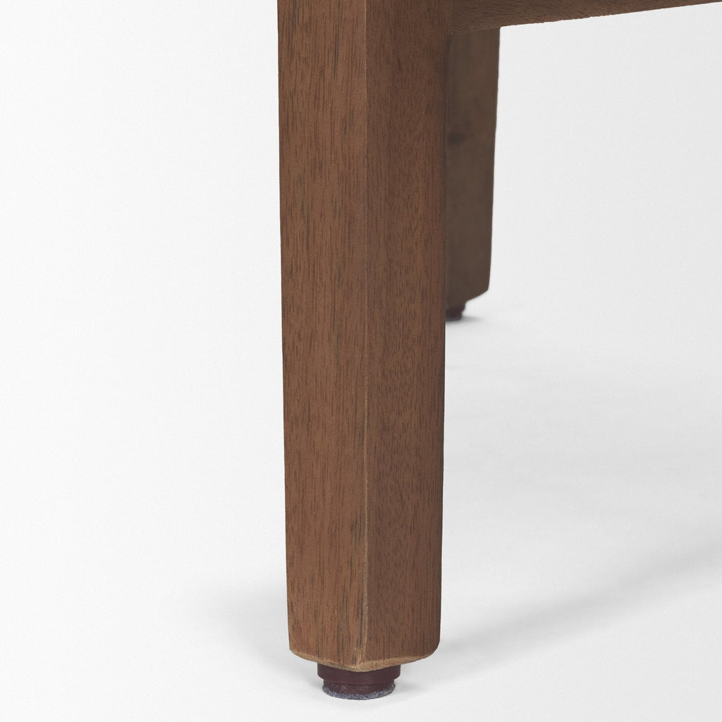 Tabouret de comptoir sans dossier en bois et métal style ferme pour salle à manger