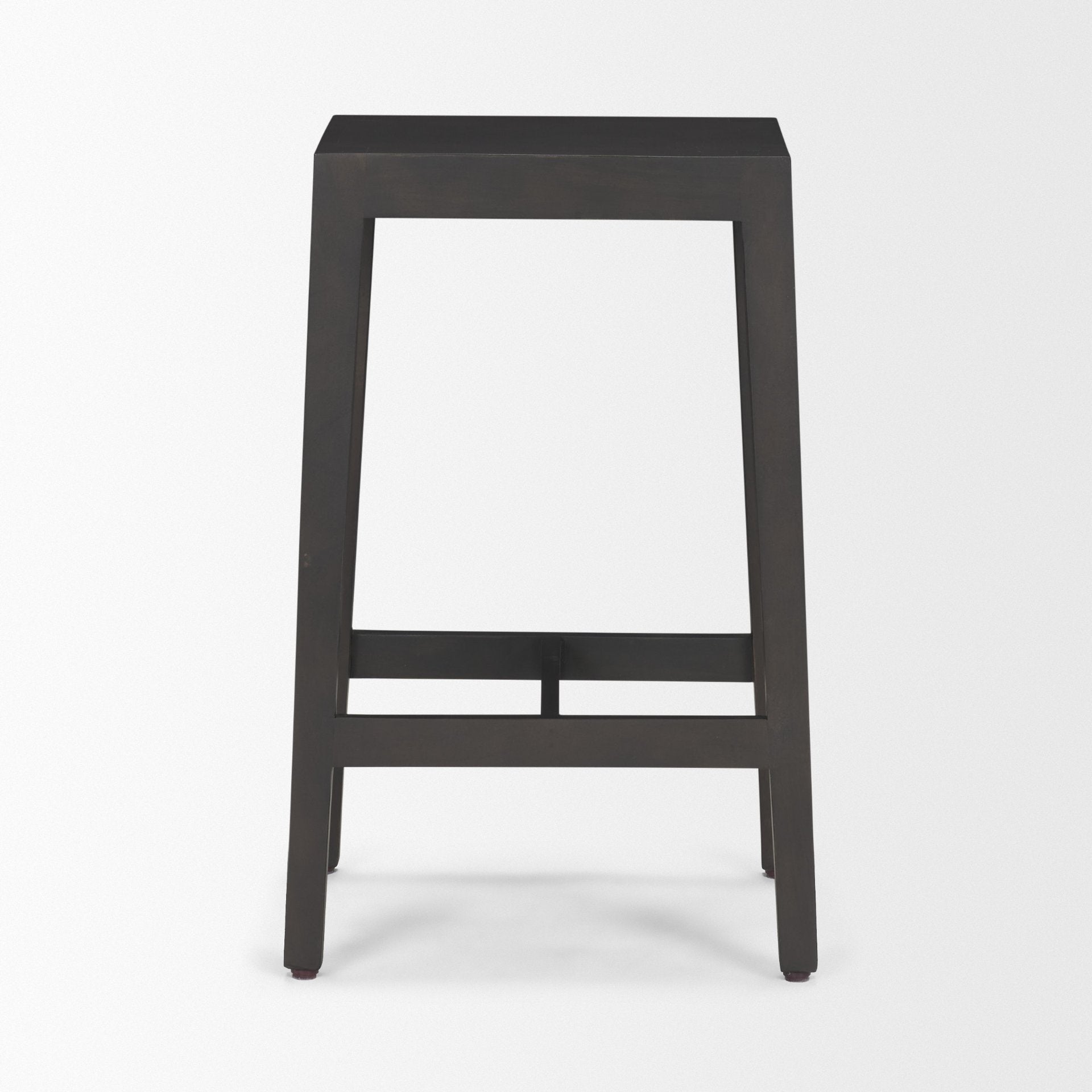 Tabouret de comptoir sans dossier en bois et métal style ferme pour salle à manger