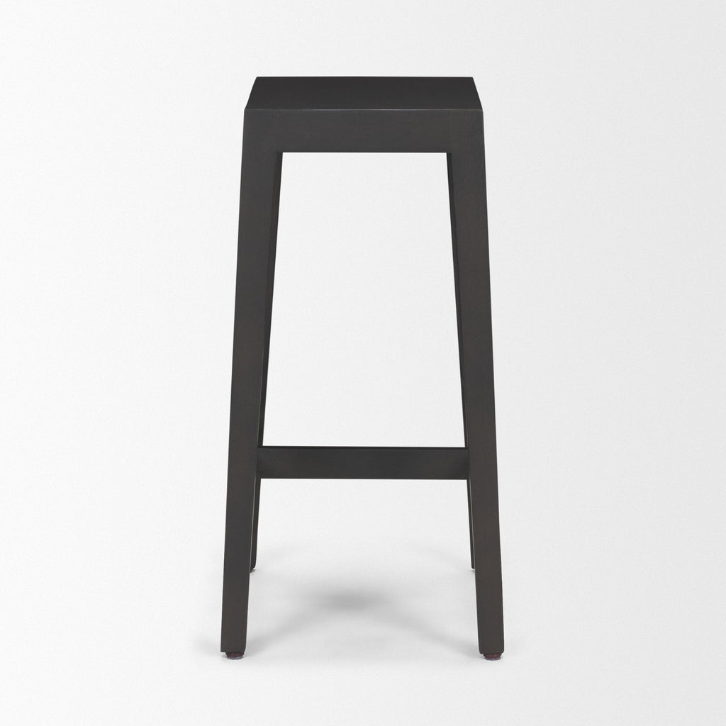 Tabouret de comptoir sans dossier en bois et métal style ferme pour salle à manger