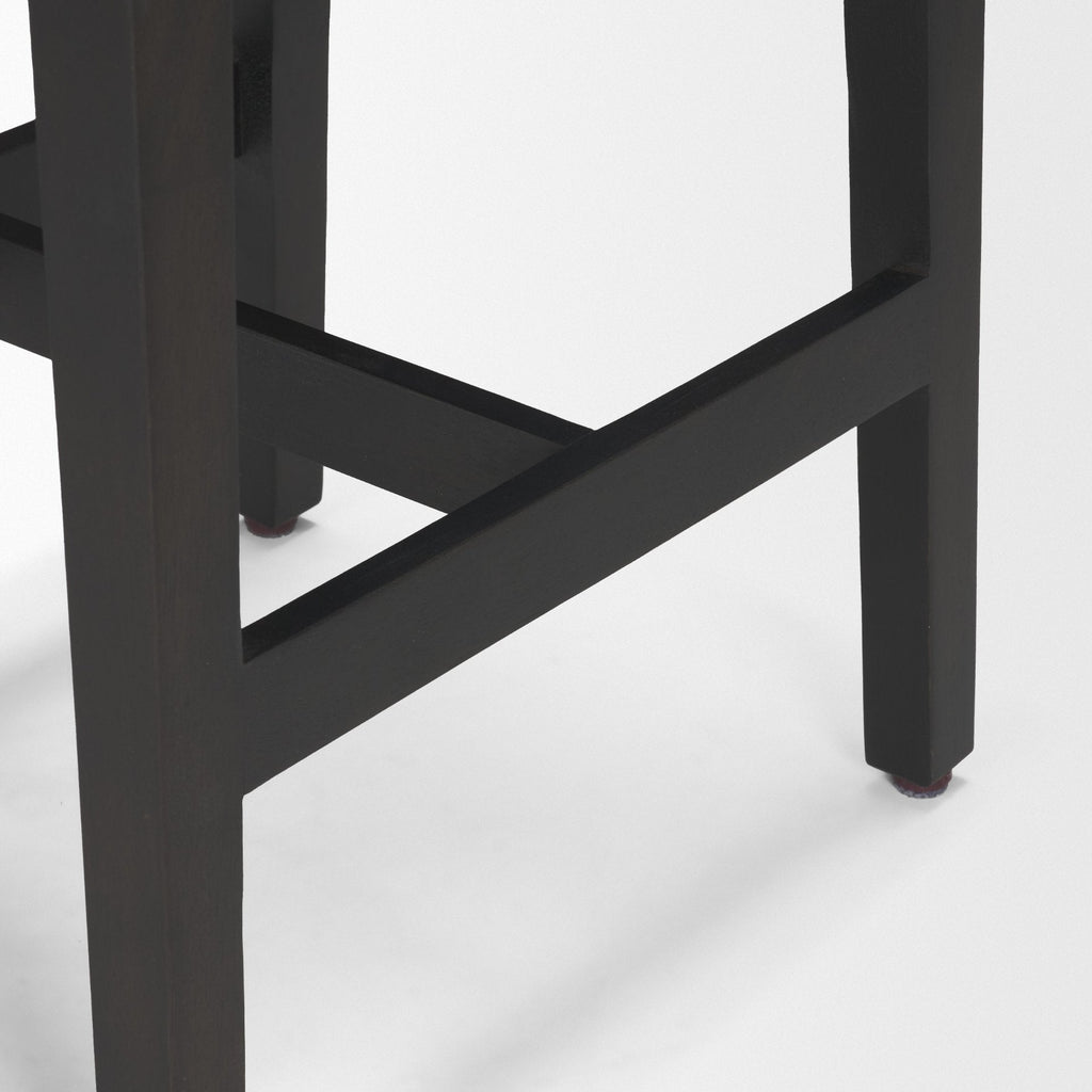 Tabouret de comptoir sans dossier en bois et métal style ferme pour salle à manger