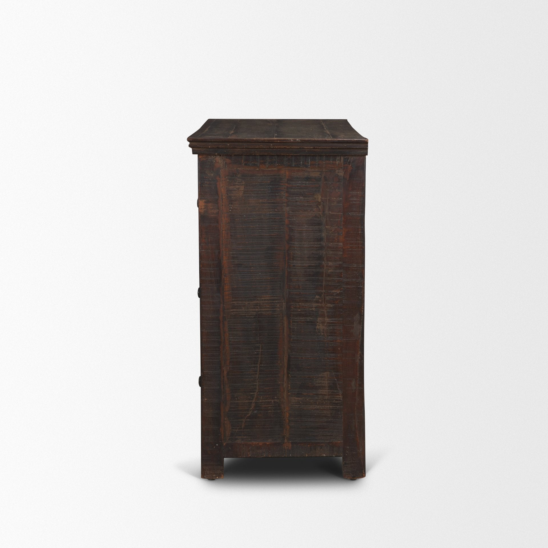 Industrial Reclaimed Wood & Metal 3-Drawer Cabinet for Living Room