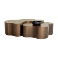 Tables basses gigognes modernes en bois et métal (lot de 2) pour salon