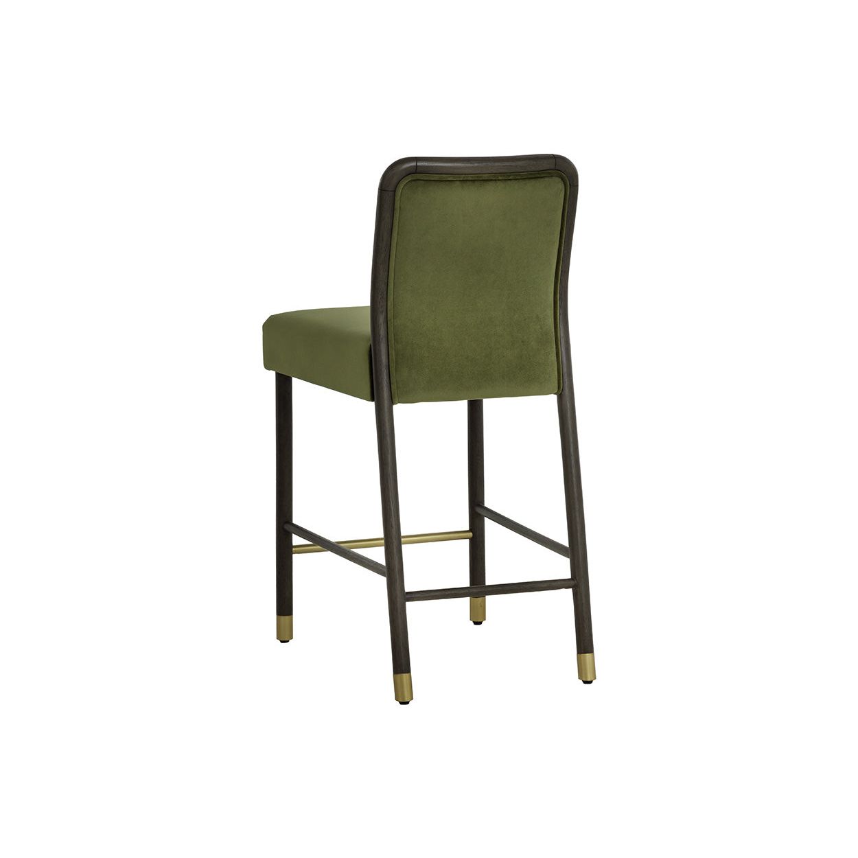 Tabouret de comptoir contemporain en tissu et cuir avec coussin pour salle à manger