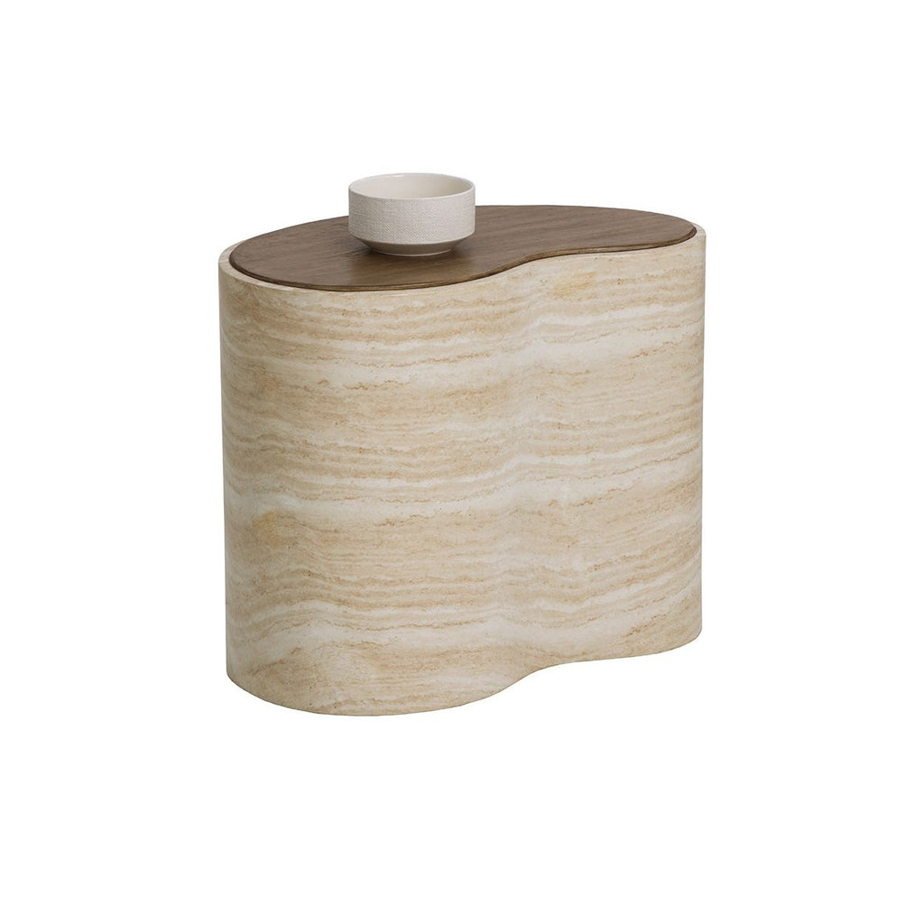 Table basse en bois d'inspiration japonaise avec piètement géométrique - Petite pour salon