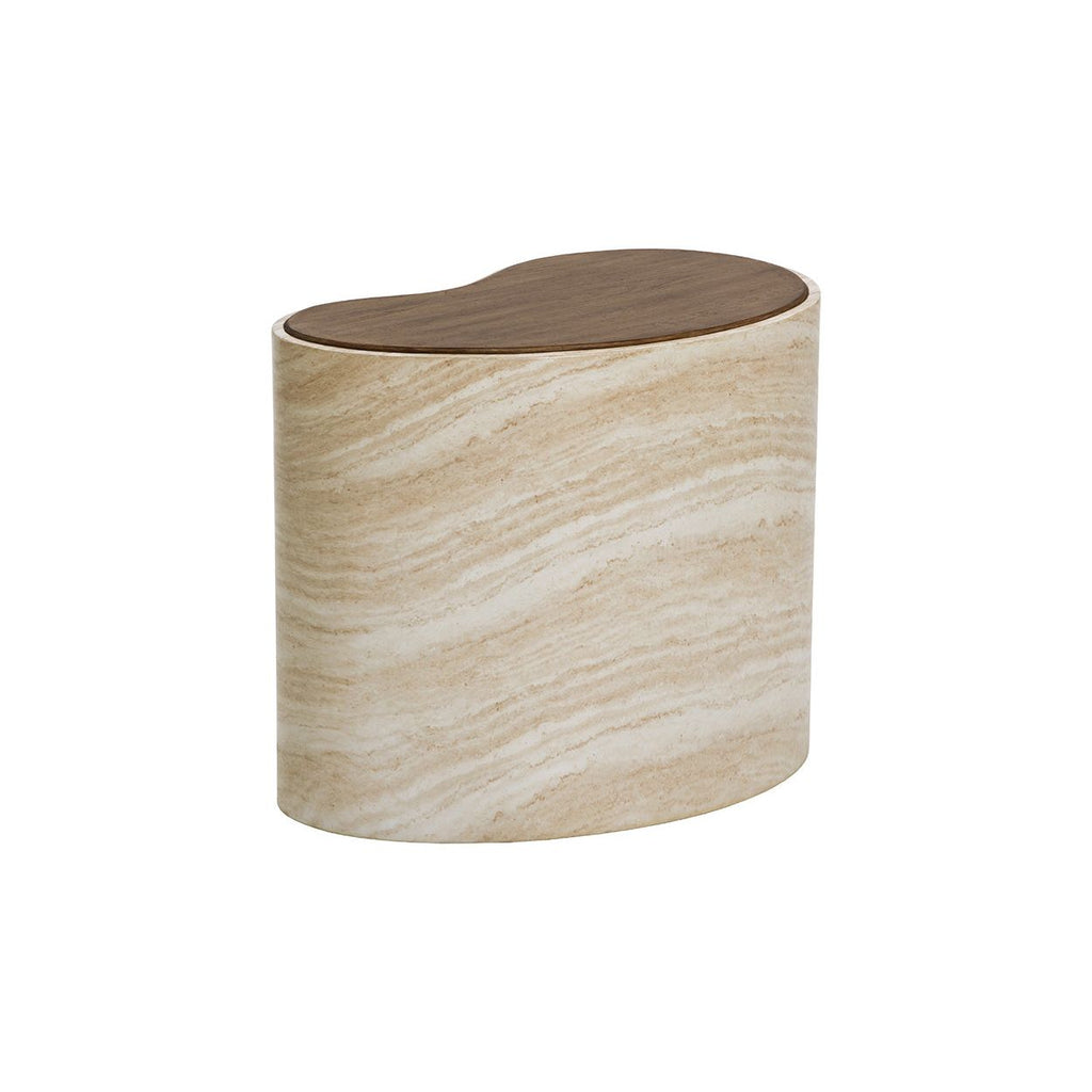 Table basse en bois d'inspiration japonaise avec piètement géométrique - Petite pour salon