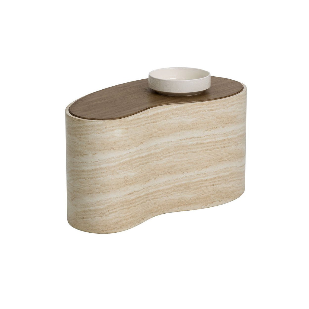 Table basse en bois d'inspiration japonaise avec piètement géométrique - Moyenne pour le salon