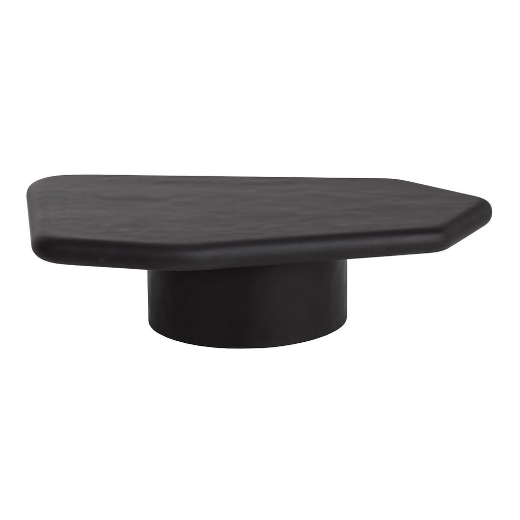 Table basse moderne en bois et métal avec base à cadre ouvert - Grande pour le salon