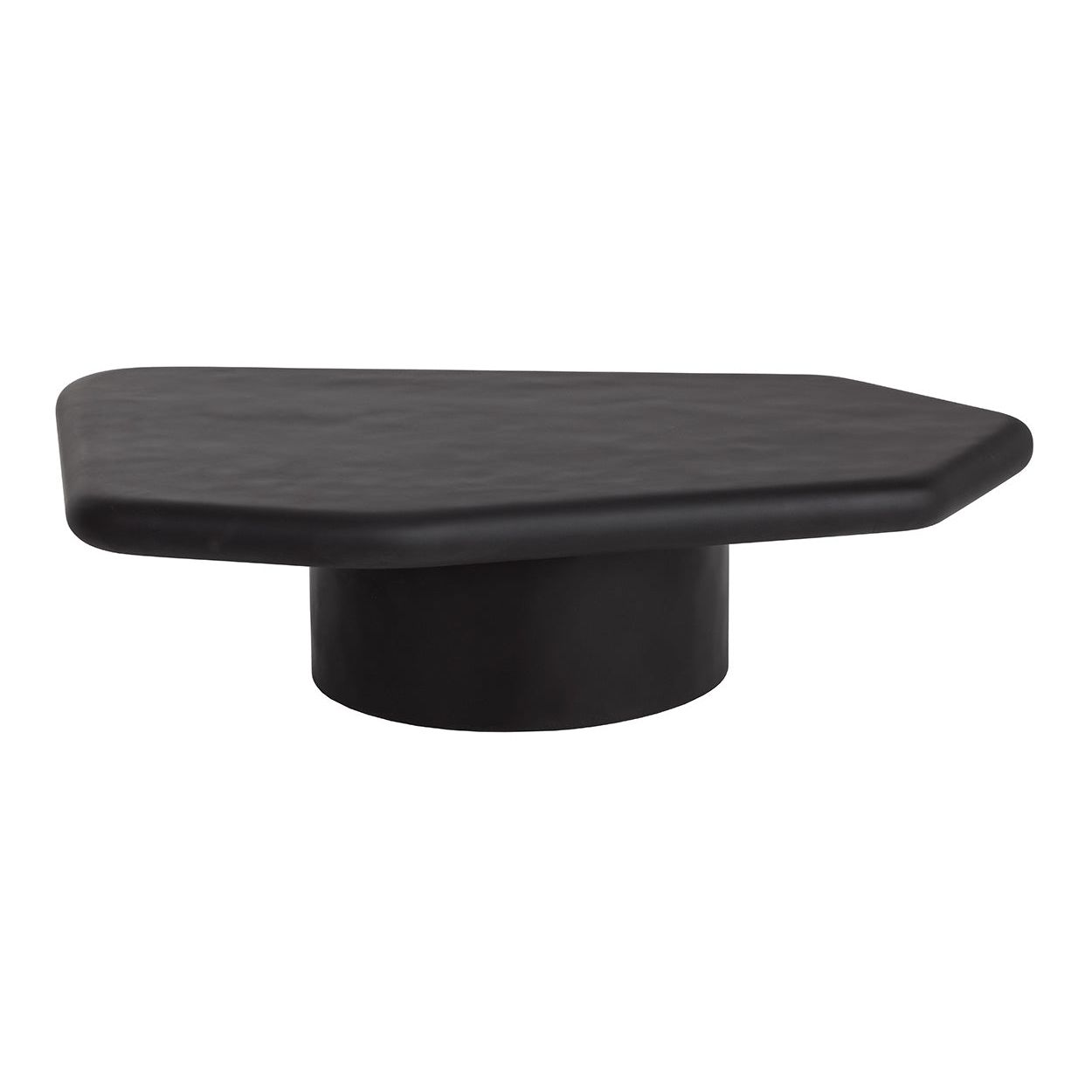 Table basse moderne en bois et métal avec base à cadre ouvert - Grande pour le salon