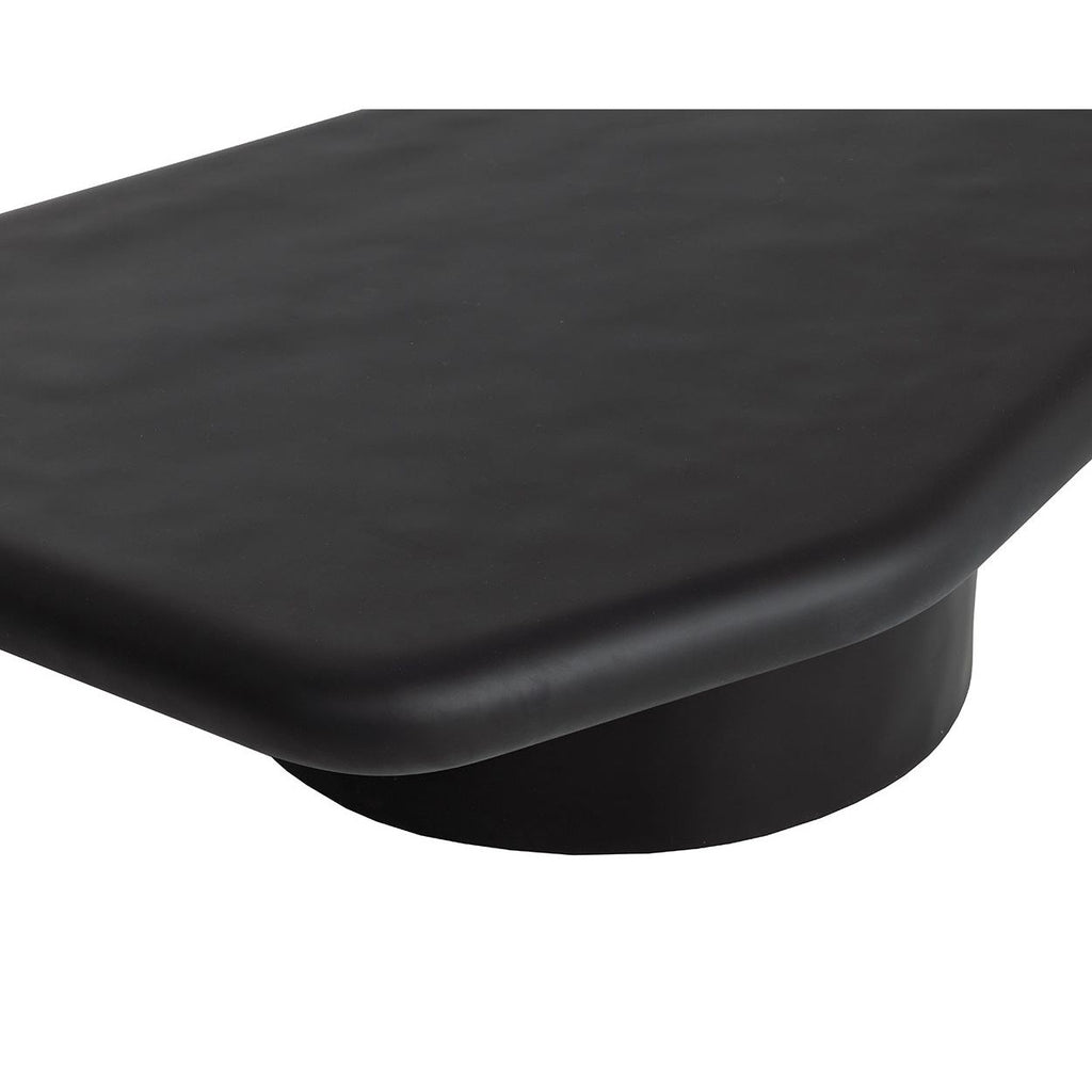 Table basse moderne en bois et métal avec base à cadre ouvert - Grande pour le salon