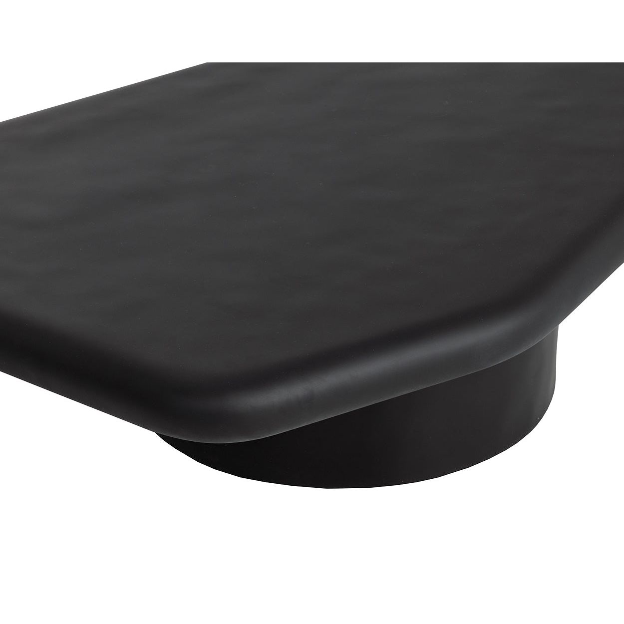 Table basse moderne en bois et métal avec base à cadre ouvert - Grande pour le salon