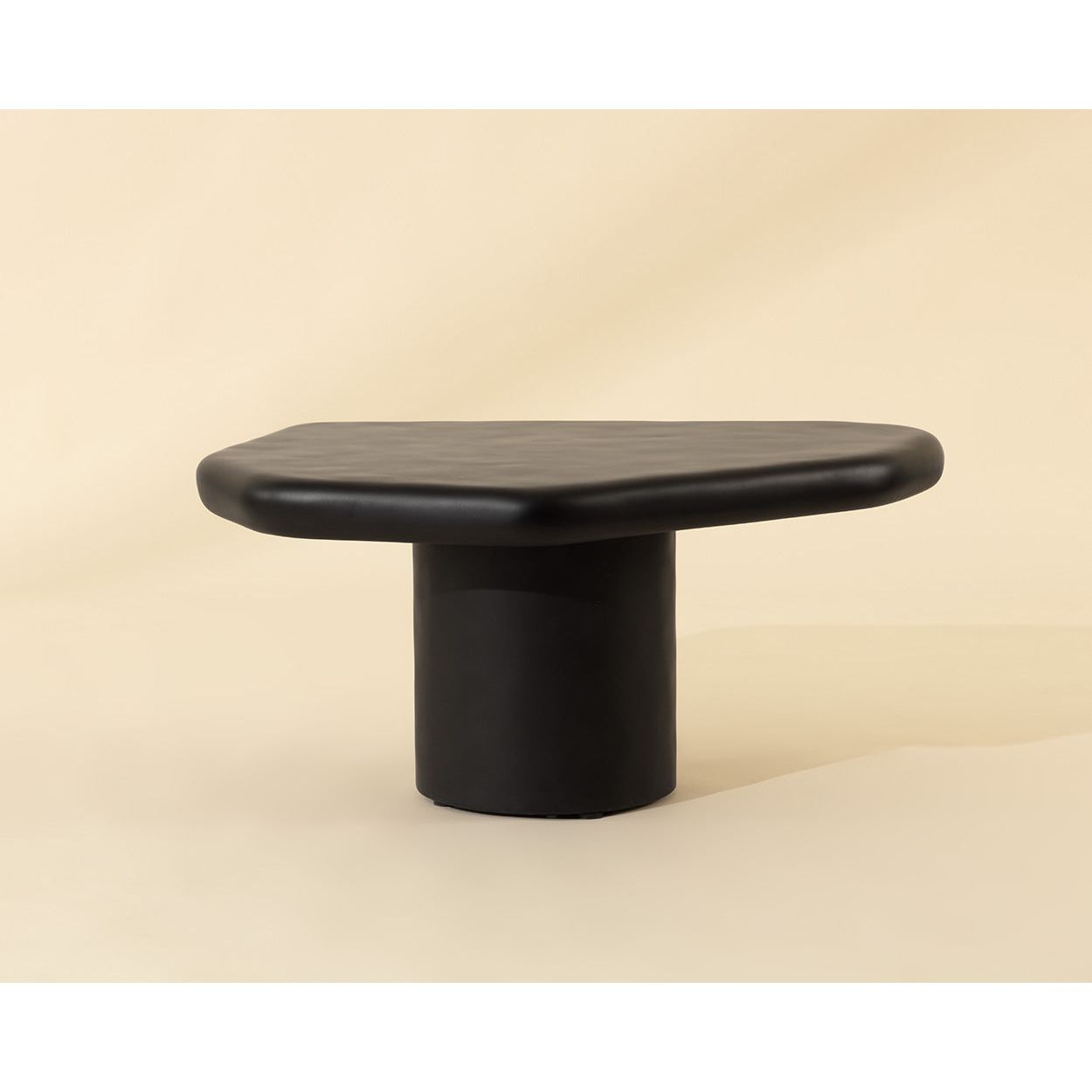 Modern Wood & Metal Coffee Table with Open Frame Base - Small for Living Room