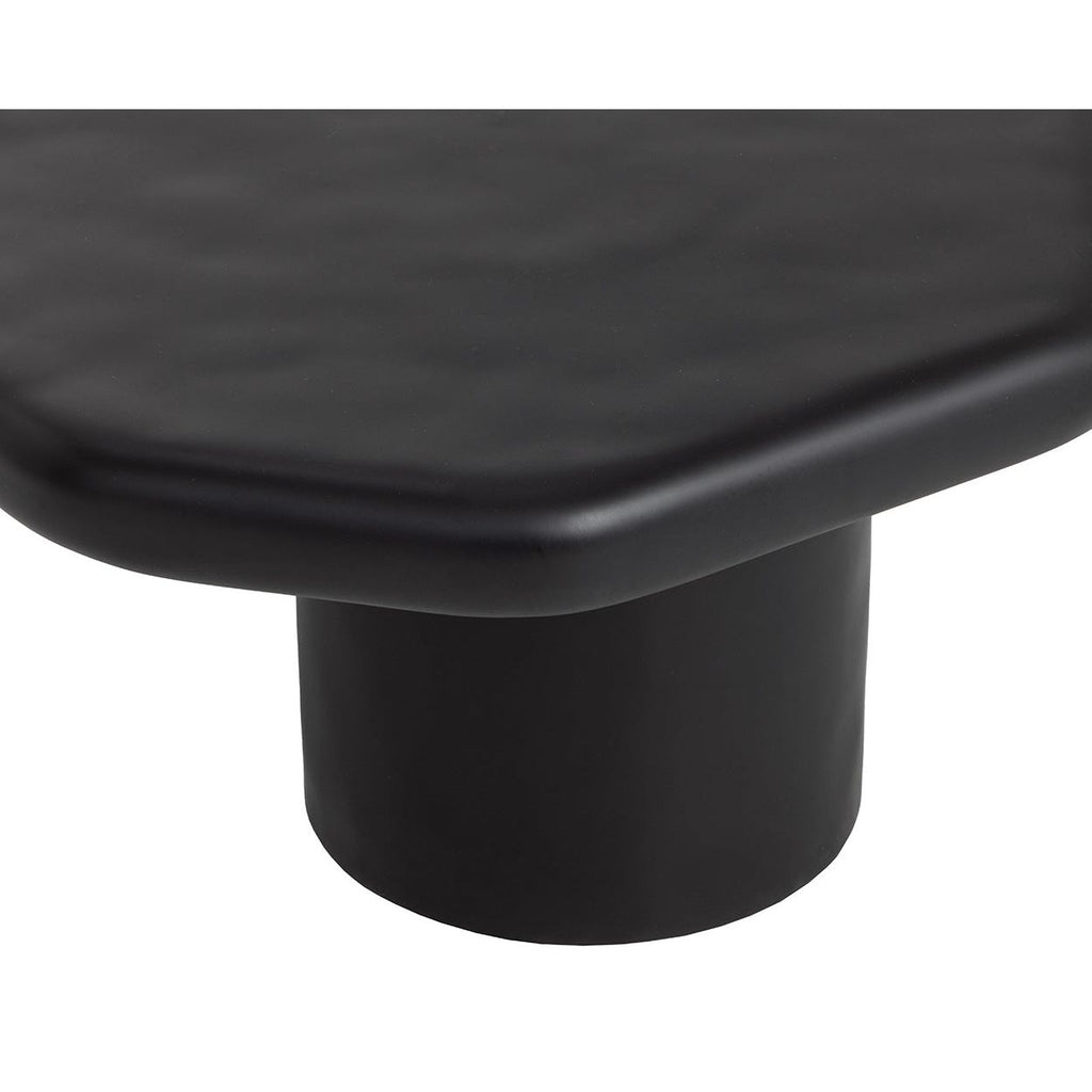 Table basse moderne en bois et métal avec base ouverte - Petite pour salon