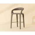 Tabouret de bar moderne en métal rembourré avec coussin pour salle à manger