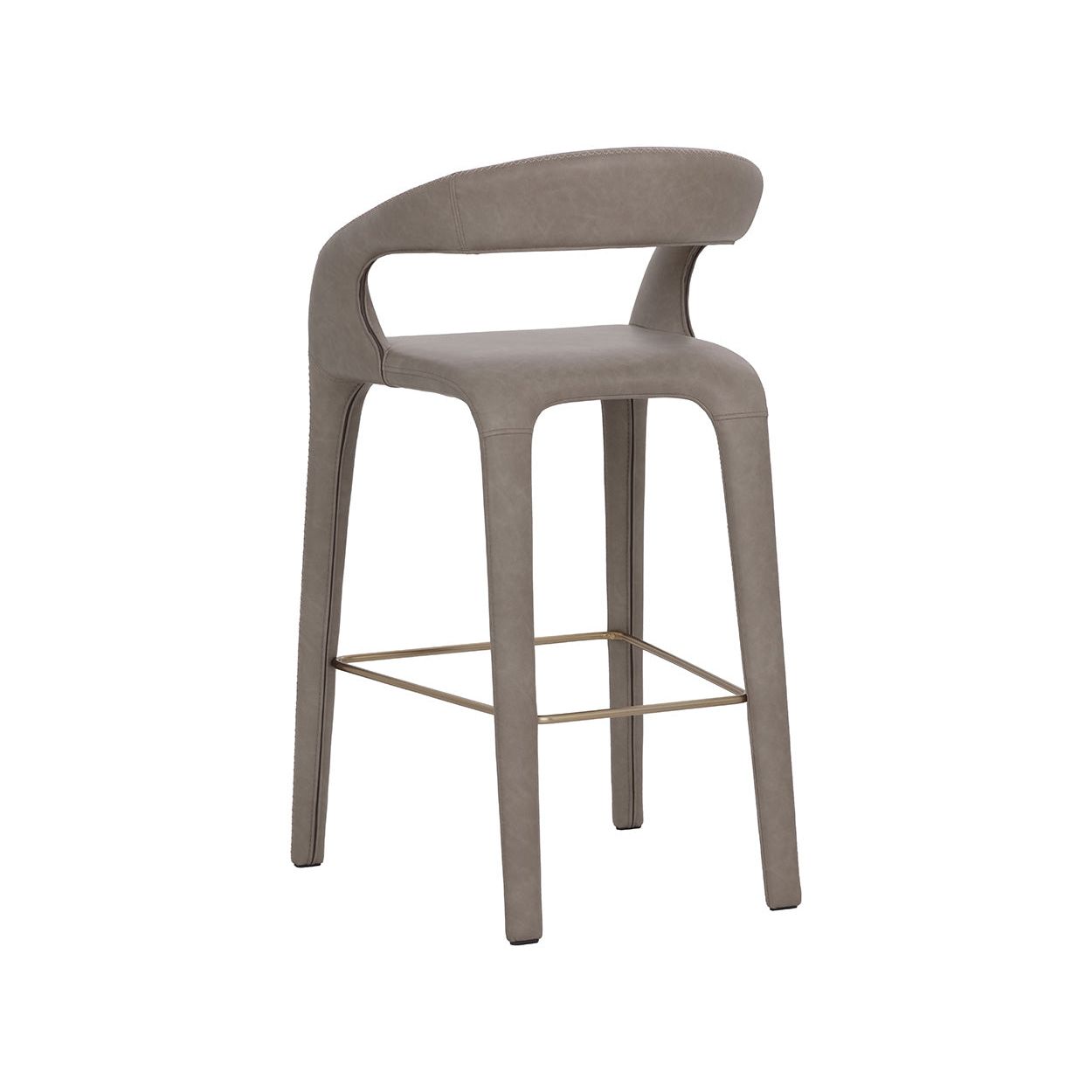 Tabouret de bar moderne en métal rembourré avec coussin pour salle à manger