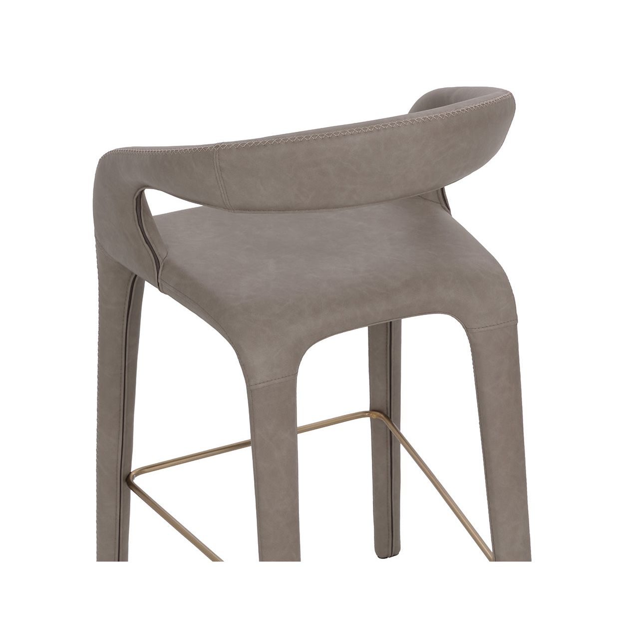 Tabouret de bar moderne en métal rembourré avec coussin pour salle à manger