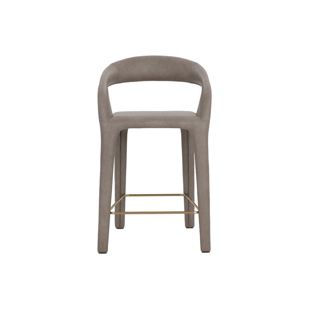 Tabouret de comptoir moderne en métal rembourré avec assise coussinée pour salle à manger
