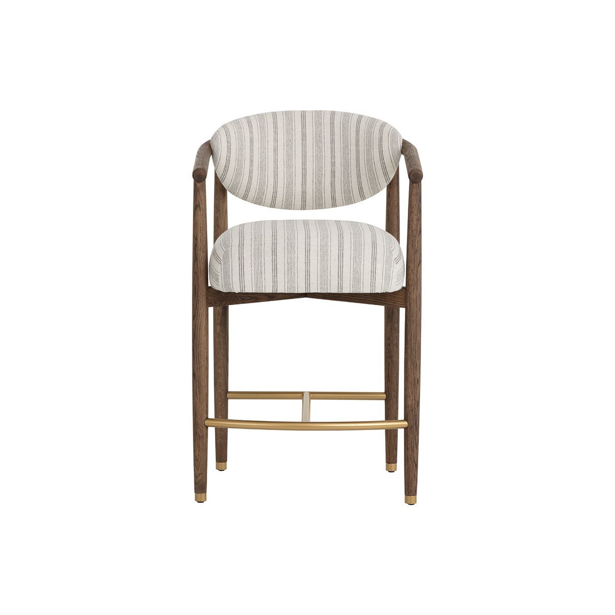 Tabouret de comptoir sans accoudoirs en bois et métal industriels pour salle à manger