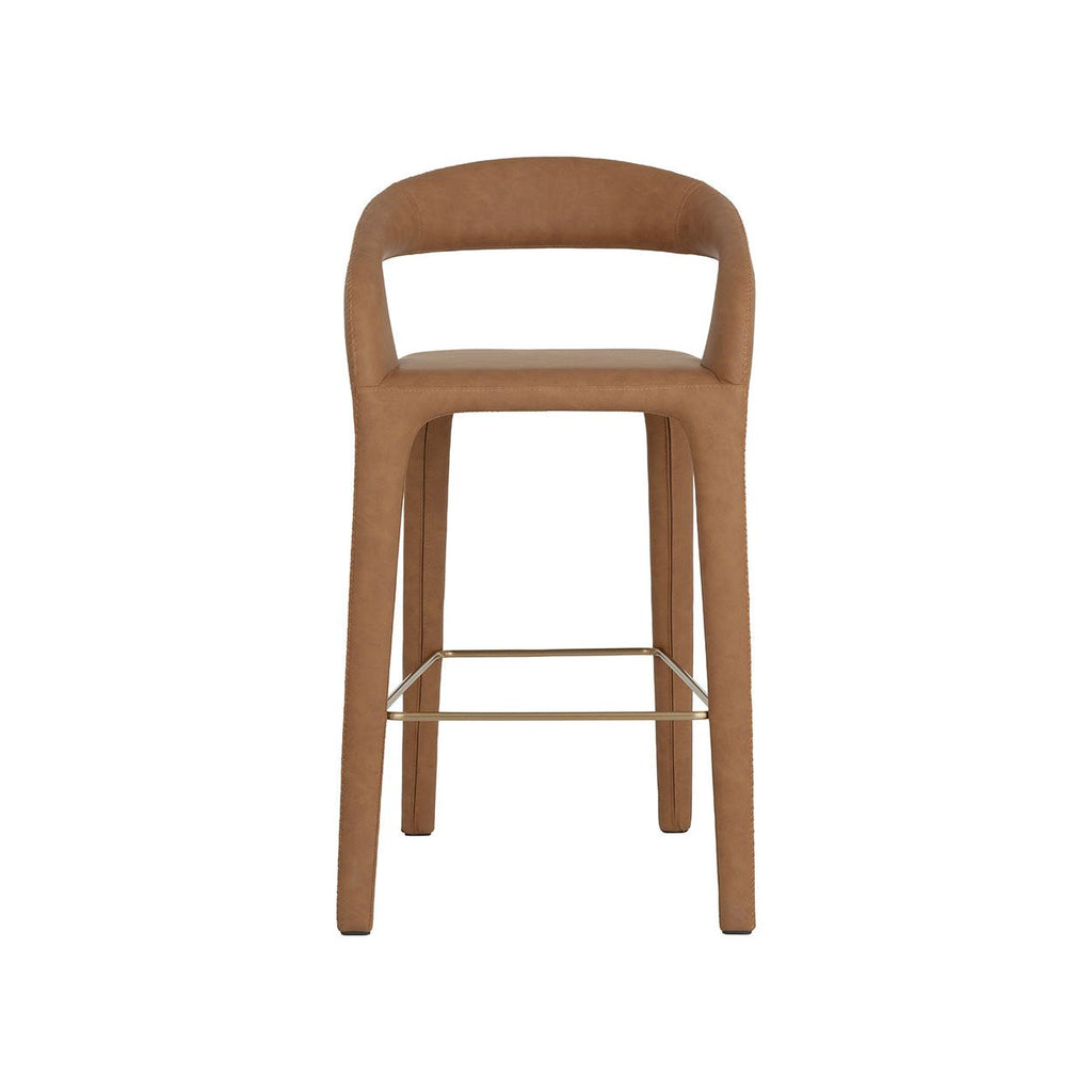 Tabouret de bar moderne en métal rembourré avec coussin pour salle à manger