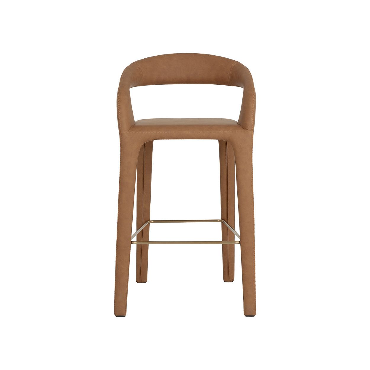 Tabouret de bar moderne en métal rembourré avec coussin pour salle à manger