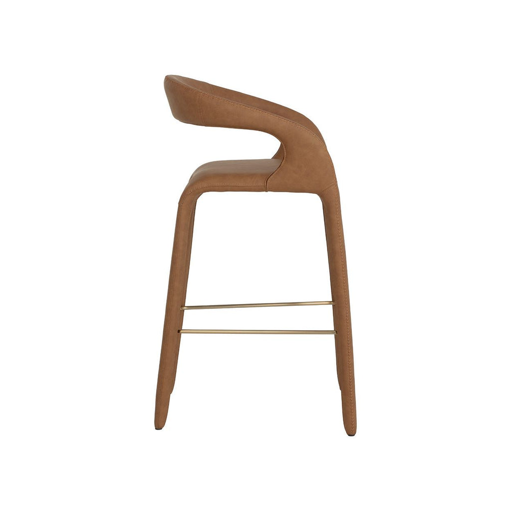 Tabouret de bar moderne en métal rembourré avec coussin pour salle à manger