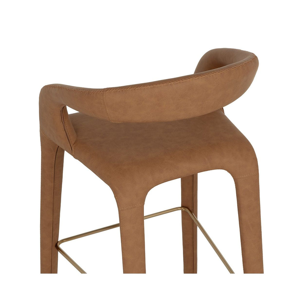 Tabouret de bar moderne en métal rembourré avec coussin pour salle à manger