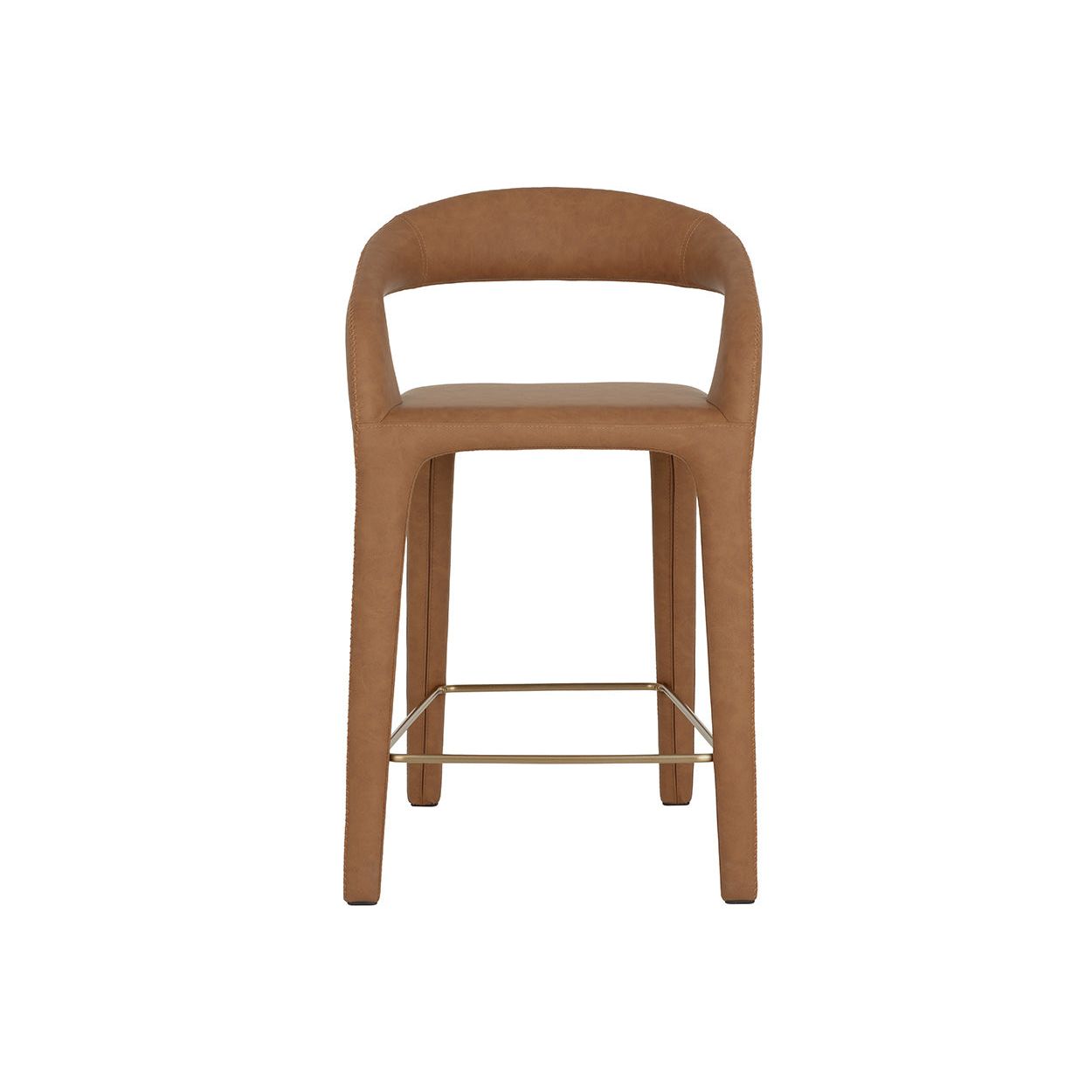 Tabouret de comptoir moderne en métal rembourré avec assise coussinée pour salle à manger