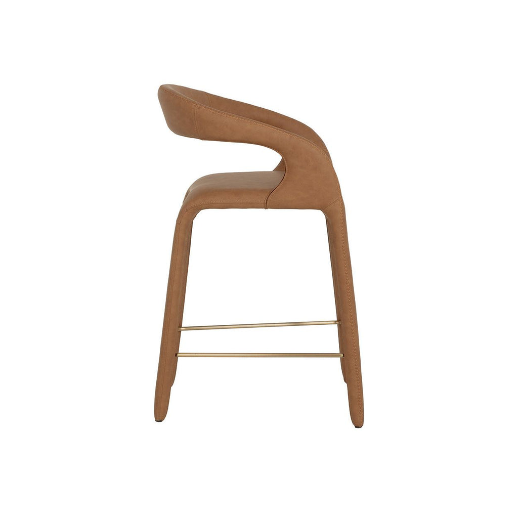 Tabouret de comptoir moderne en métal rembourré avec assise coussinée pour salle à manger